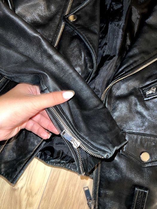 Дамско кожено яке - ZARA. Естествена кожа.