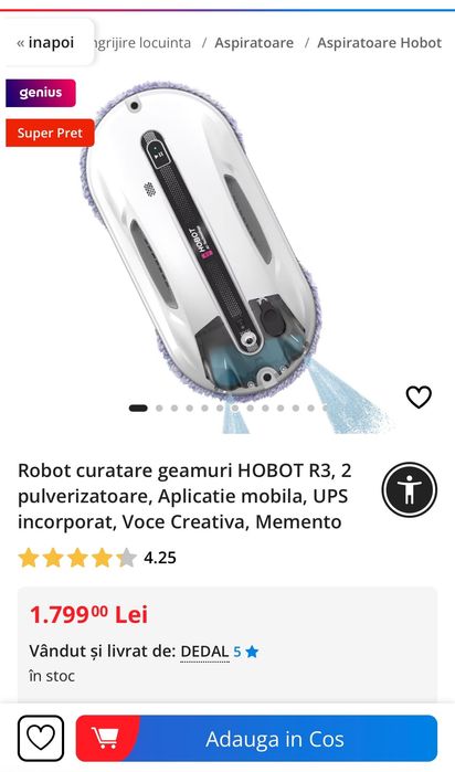 Robot de curățare geamuri HOBOT R3, NOU cu Garanție