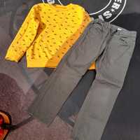 Lot haine baiat-122-pantaloni,camasa,pulover,bluza