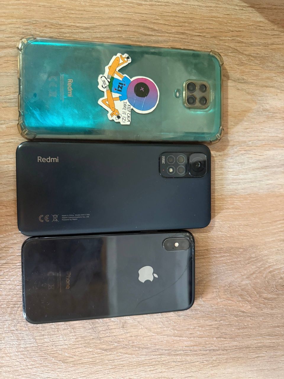 Iphone x, Redmi Note 9 pro, Redmi Note 11S