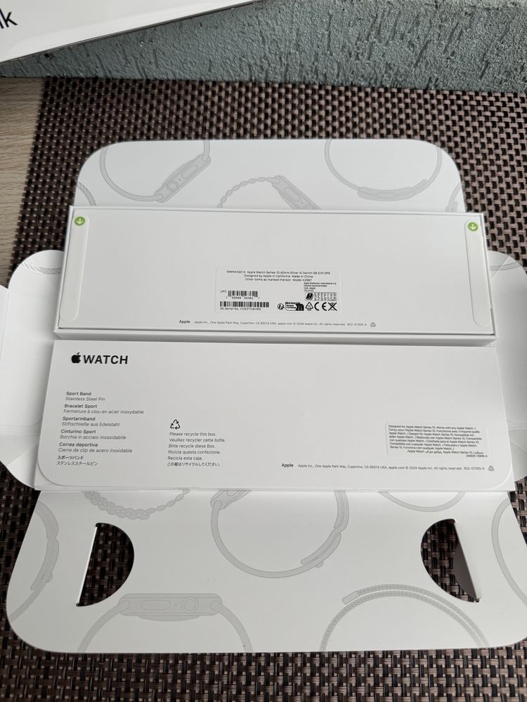 28лв/м APPLE WATCH 10 42mm silver al denim S/M