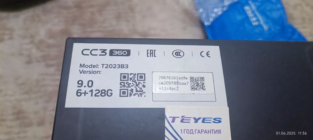 Teyes CC 3 360 xotrasi  6 ga  128 tali sotiladi Spark ramkasi blan