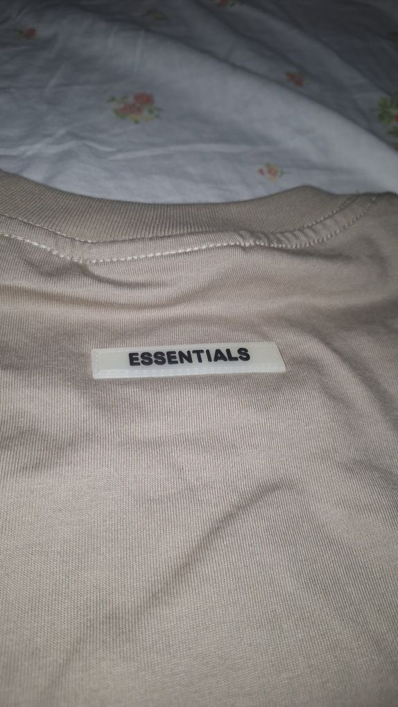 Fear Of God Essentials тениска, цвят: Camel Color