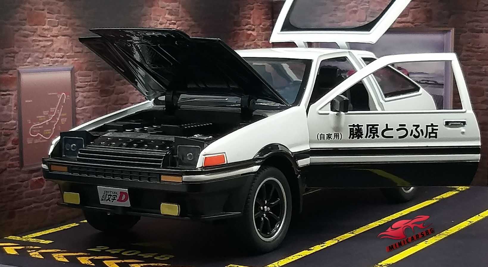 Метална количка Toyota AE86 Trueno Initial D – 1:24 мащаб