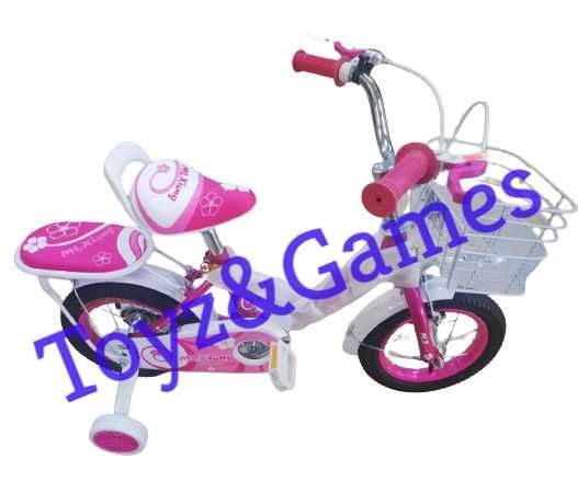 Bicicleta cu cos metalic si portbagaj  16'' Roz(avem si alte marimi)