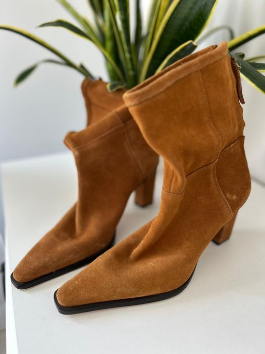 Botine Zara Piele Intoarsa