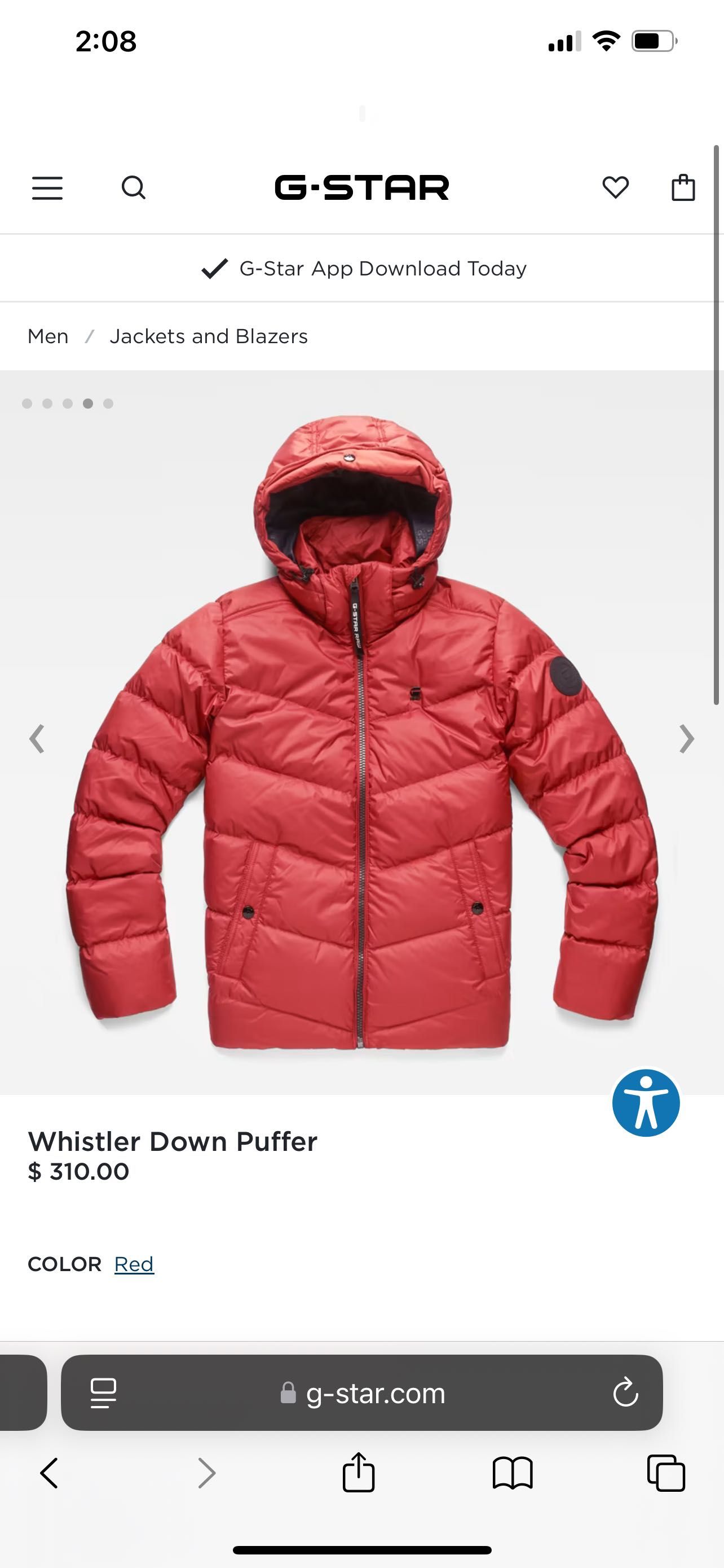 G-STAR ЯКЕ НОВО Whistler Down Puffer
