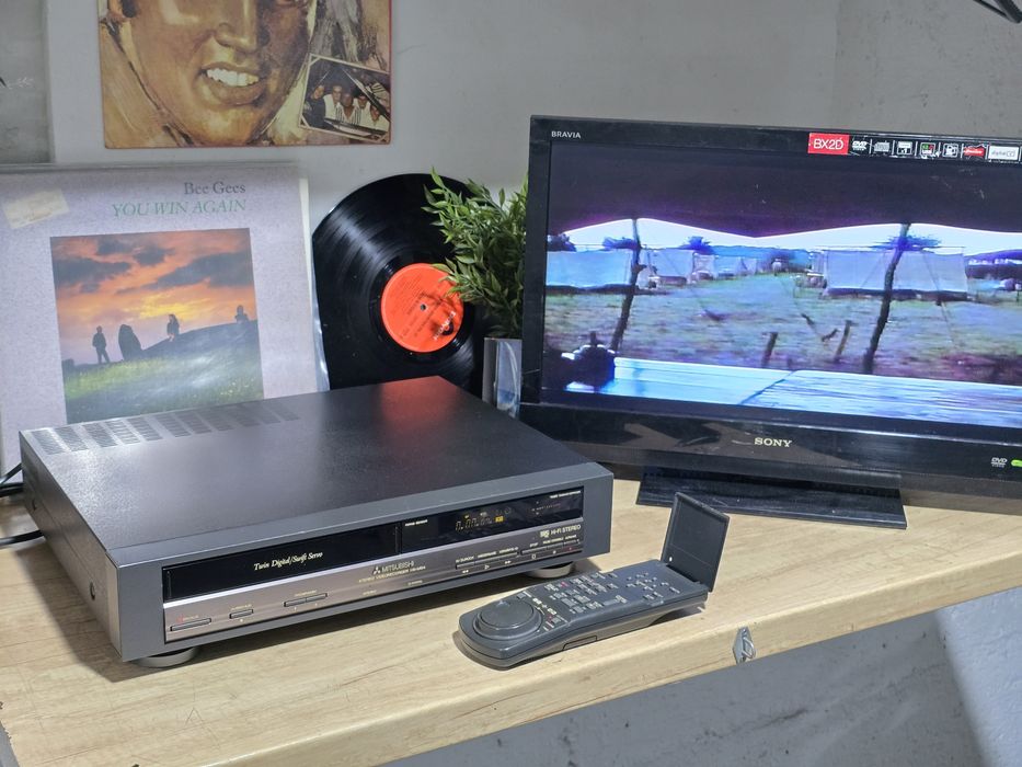 Video player MITSUBISHI HS-M54, stereo hifi, telecomandă, vcr recorder
