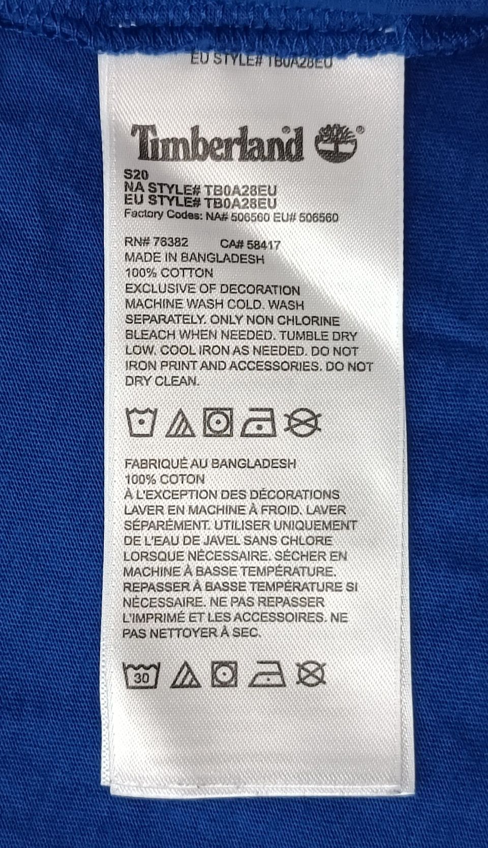 Timberland Logo T-Shirt оригинална тениска 2XL памучна фланелка
