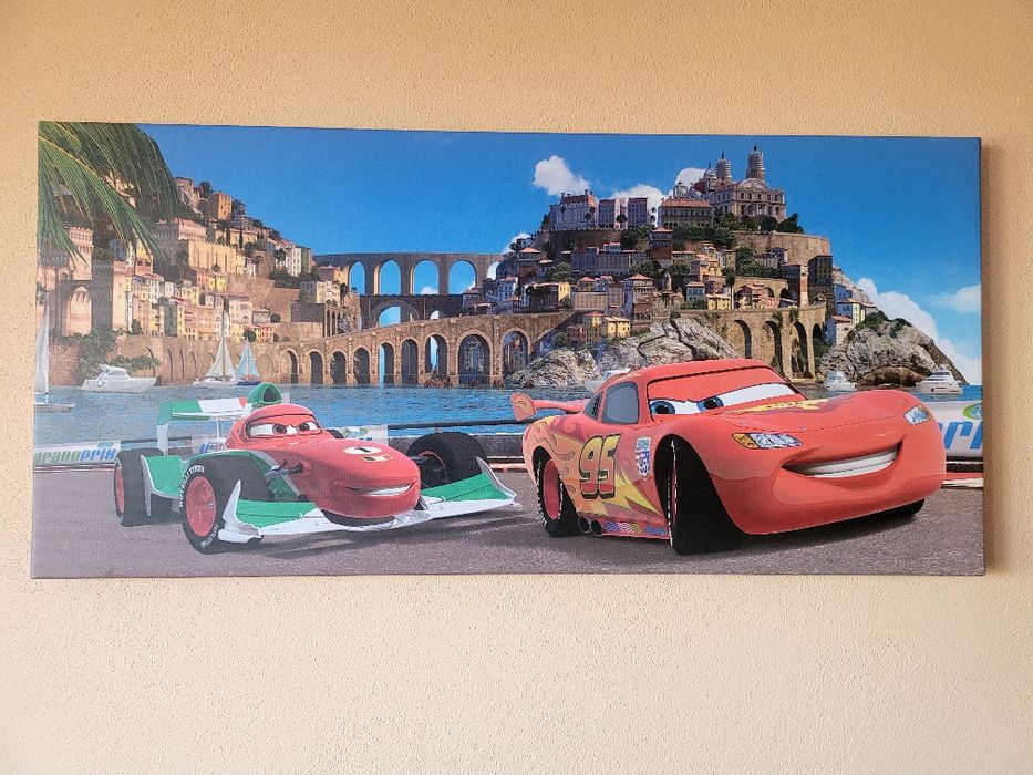 Tablou Cars 3 cu Lightning McQueen