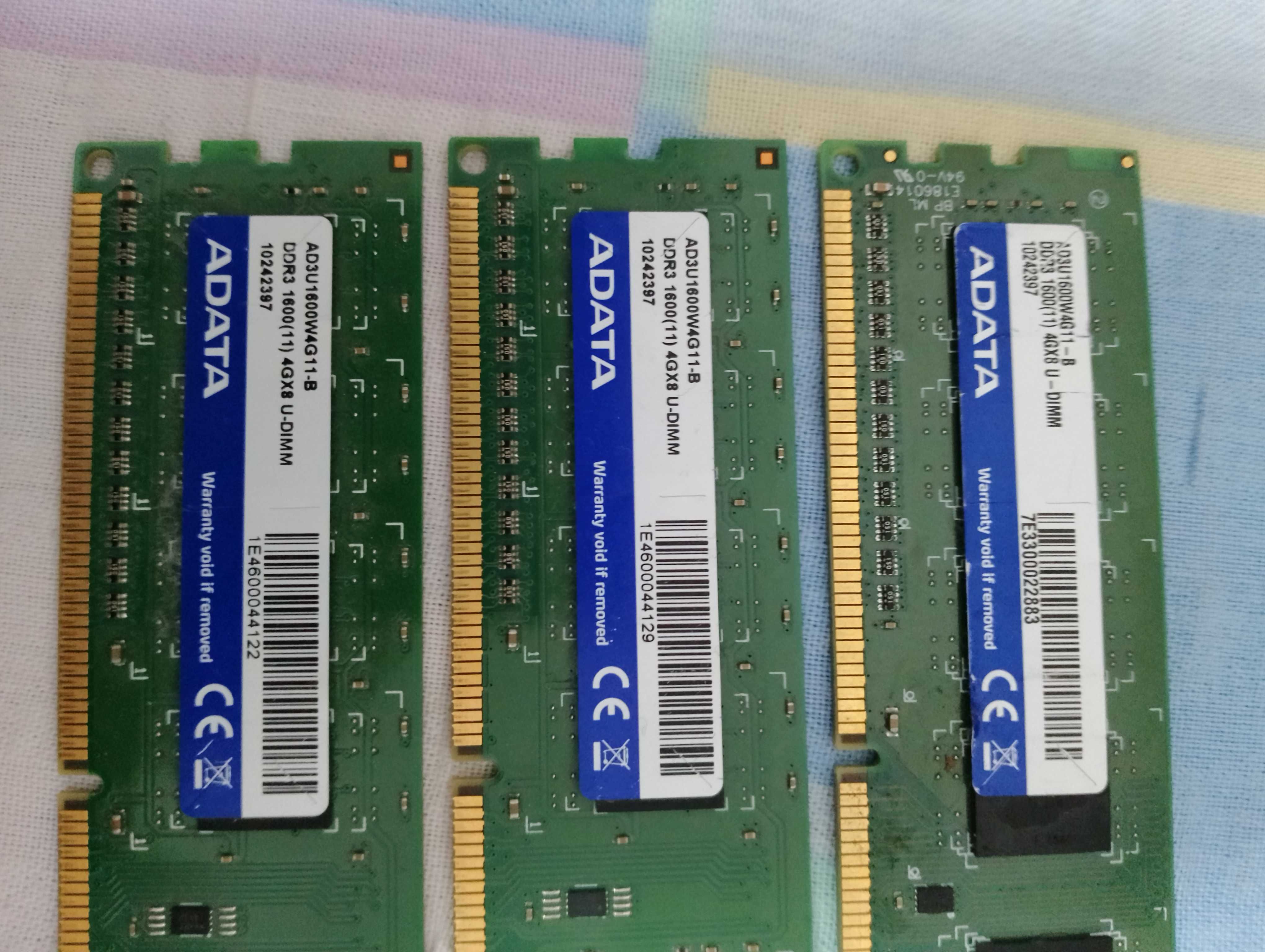 A-DATA ddr3 3x4gb. 1600mhz.