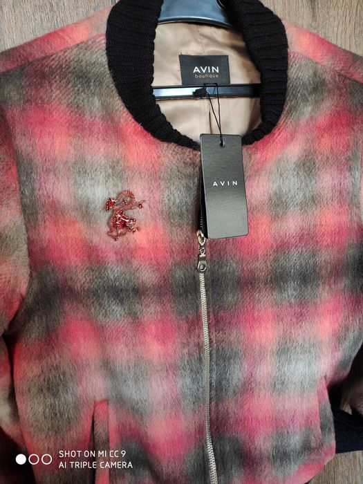 AVIN ново лимитирано вълнено яке бомбър размер S