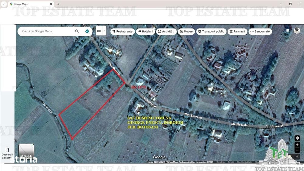 Teren de vanzare la 14 km de Dorohoi, Botosani (Sipotei)