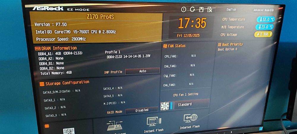 Placa de baza 1151 Procesor i5 7400 Cooler Memorie Ram DDR4 16 GB Test