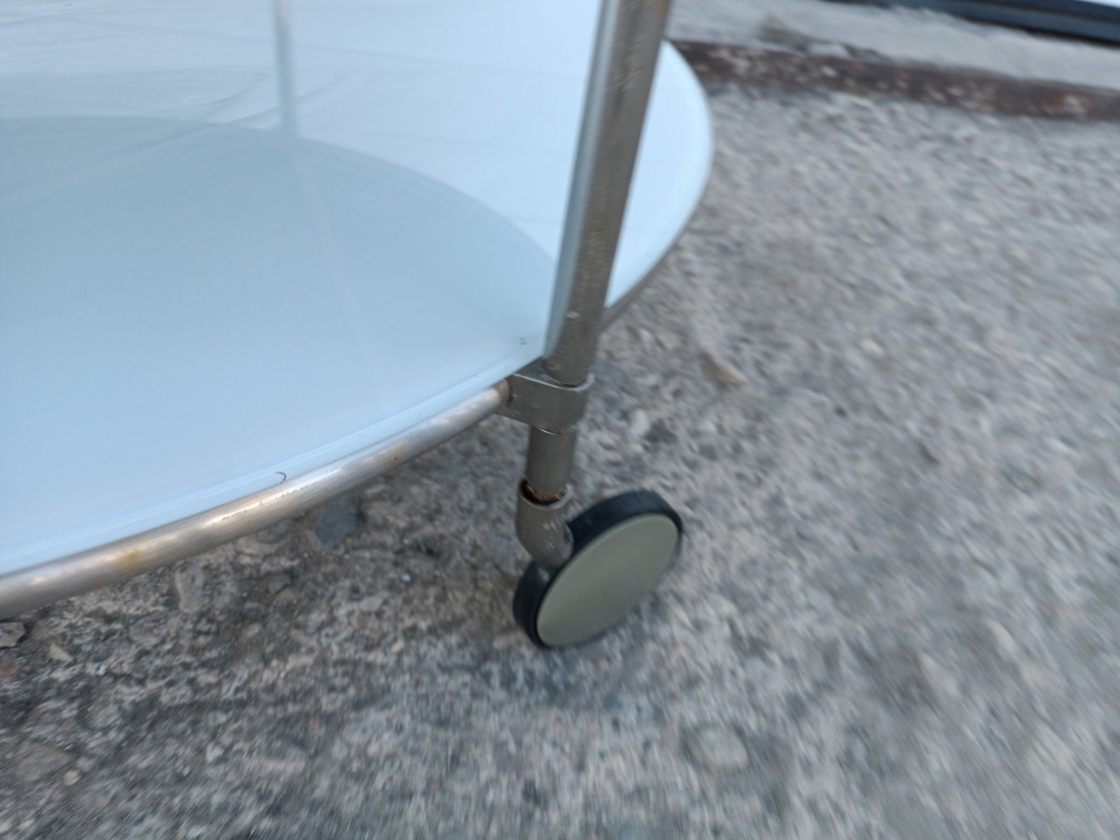 Винтидж ретро стъклена дизайнерска холна маса. Внос Холандия