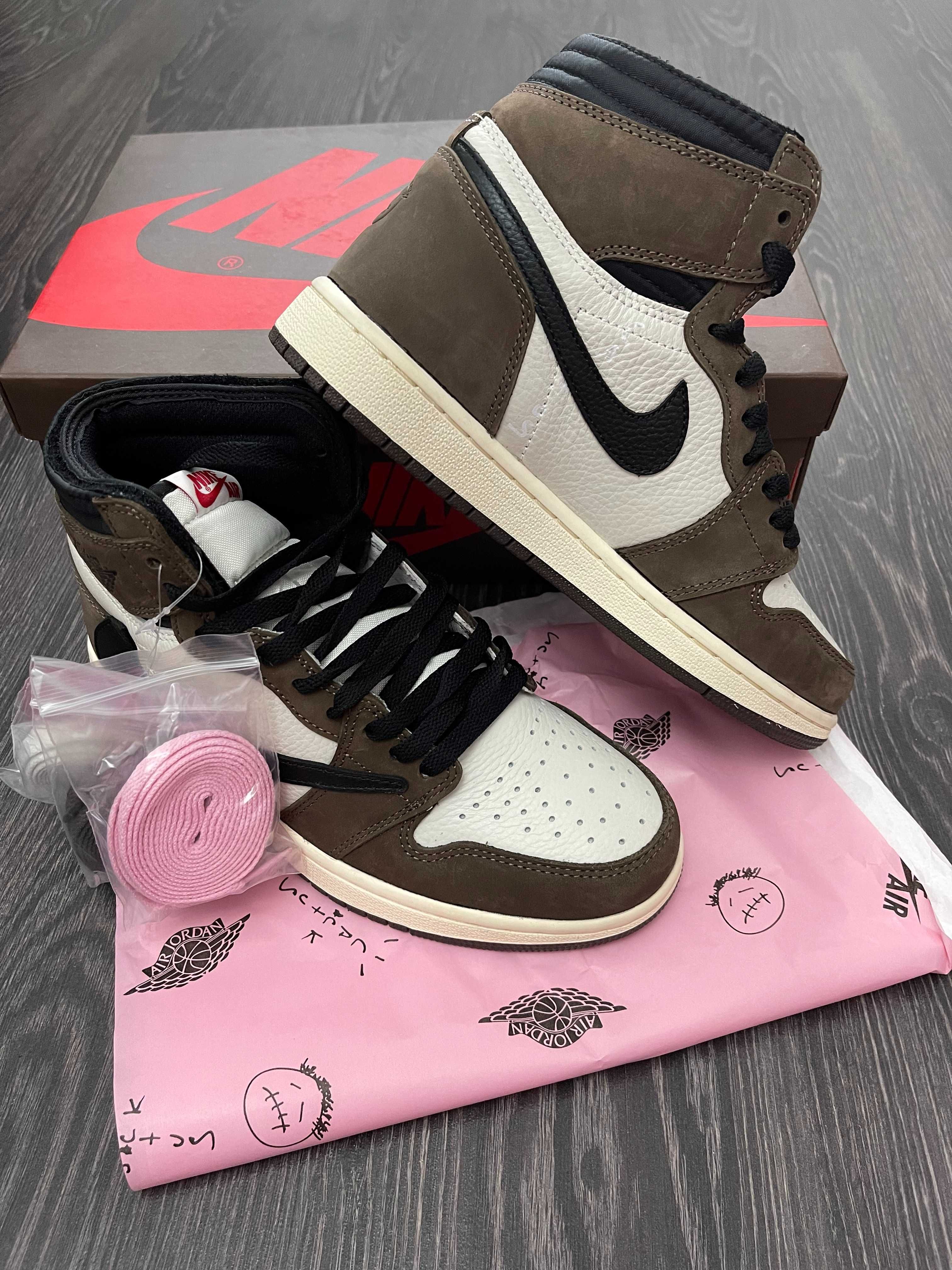 Adidasi JORDAN 1 x Travis Scott High- Produs NOU PREMIUM din Piele