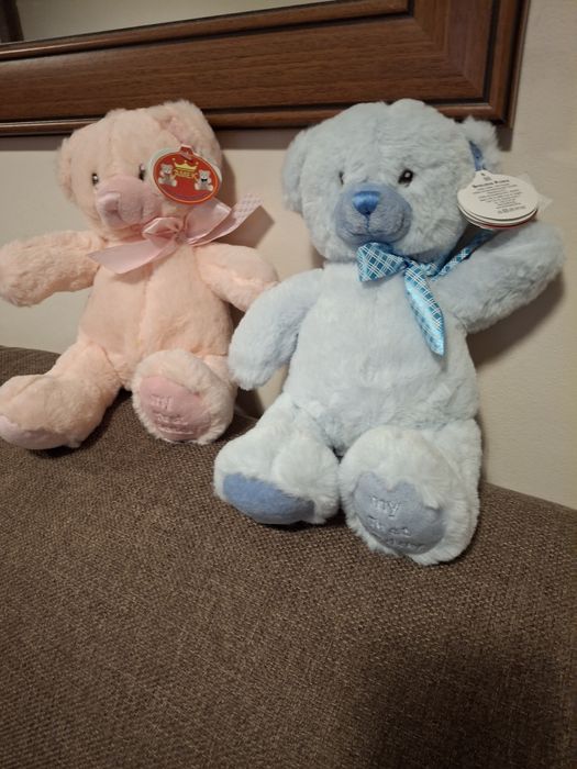 Две мечета плюшени синьо и розо