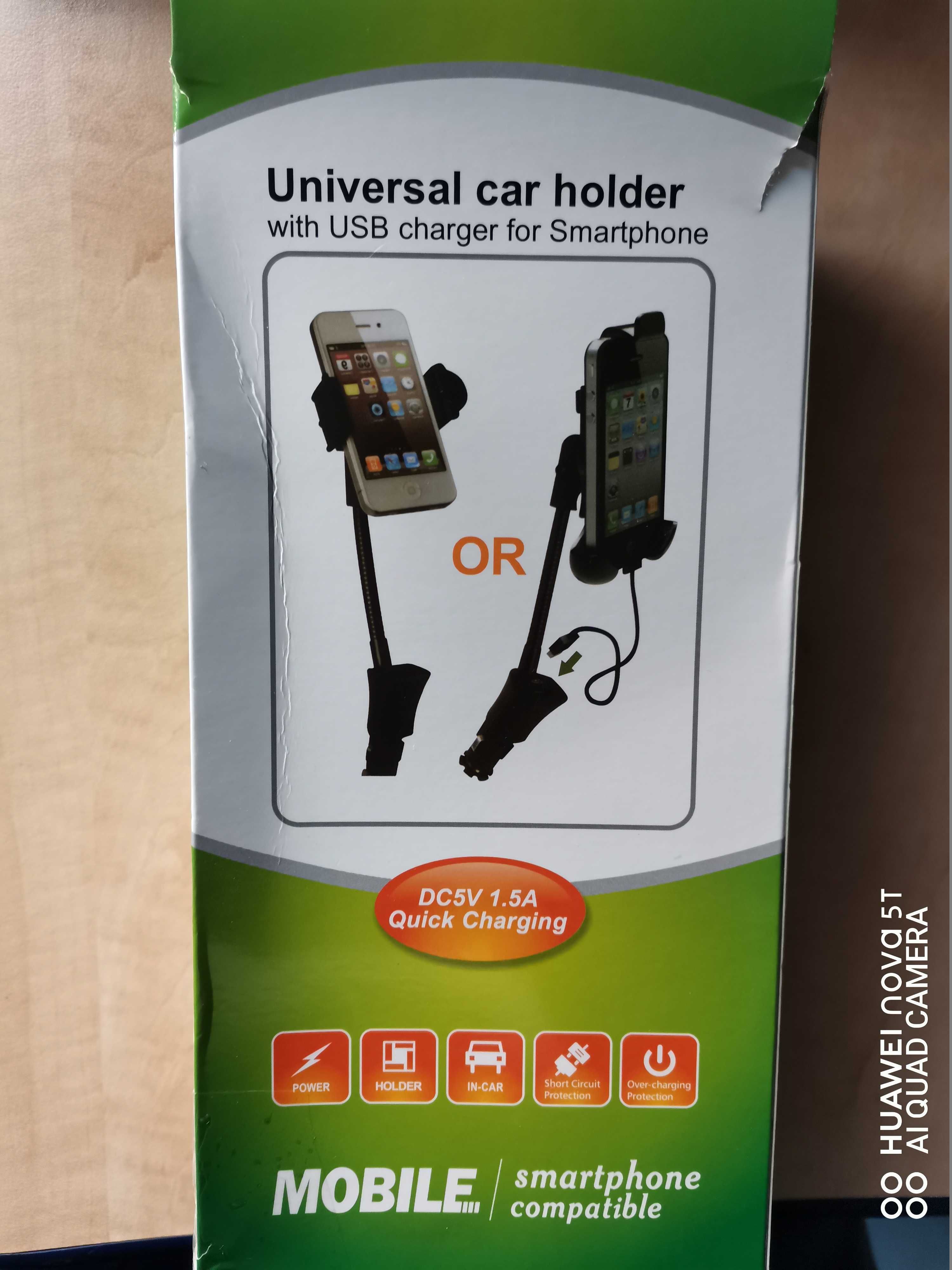 Suport telefon pentru auto cu cablu