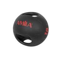 Медицинска Топка с Хват Amila Dual Ball 10 кг, Фитнес Топки с Дръжки