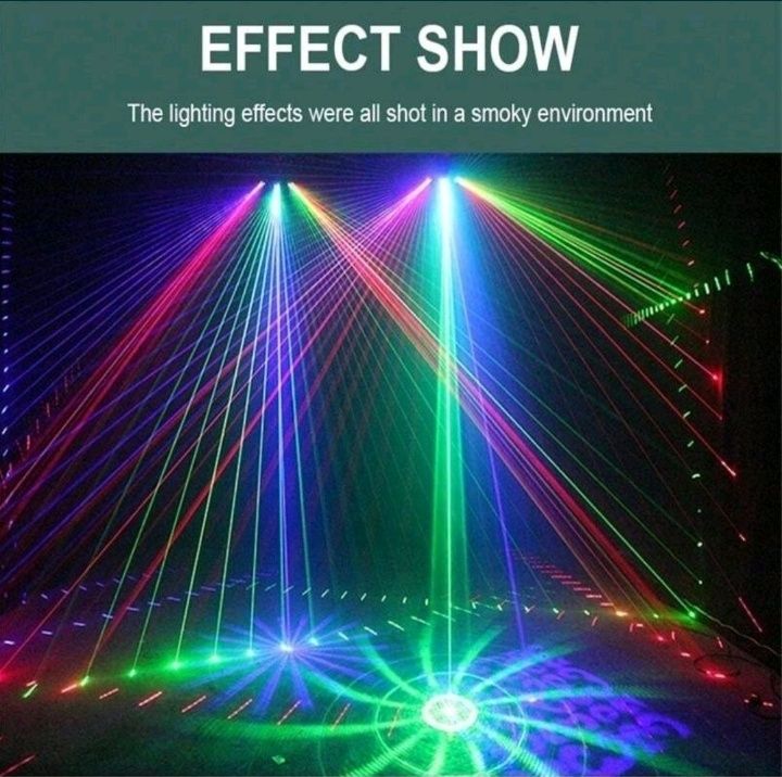 Laser Light cu 6 ochi + rotatie pentru disco