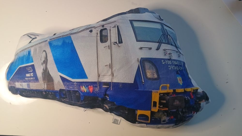 Pernă decorativă tren locomotiva CFR Călători LEMA 001-2 (PNRR)