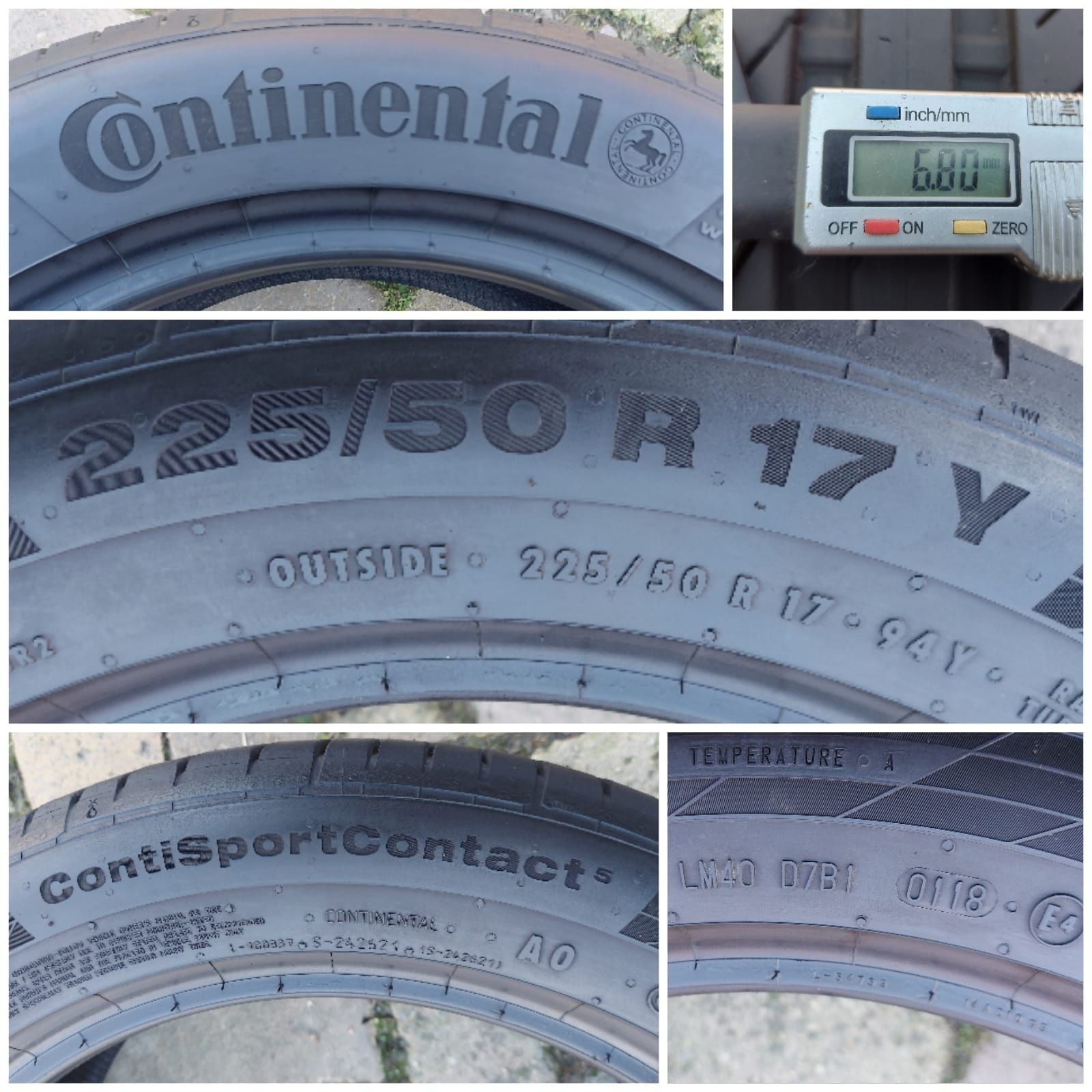 O bucată 225/50 R17 vară - una Semperit Bridgestone Continental