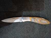 Ръчно правен сгъваем нож с дамасково острие