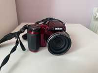 Nikon Coolpix L120 (червен) + чантичка + зарядно VARTA за батерии