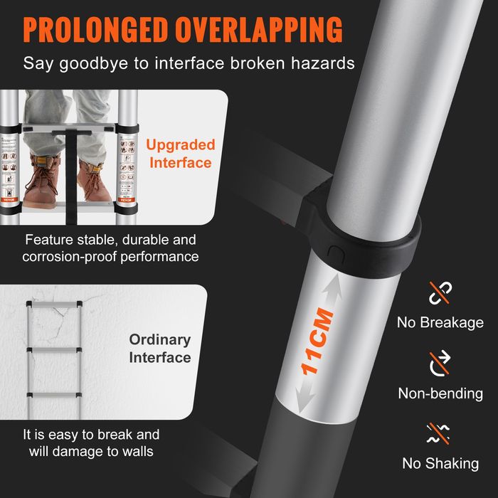 Scara Telescopica Aluminiu 320cm,Repliabila,Capacitate 170kg,ANSI