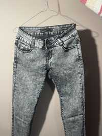 Blugi tip washed jeans gri & negru