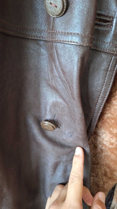 Качествено зимно палто  ИСТИНСКА КОЖА - размер XL