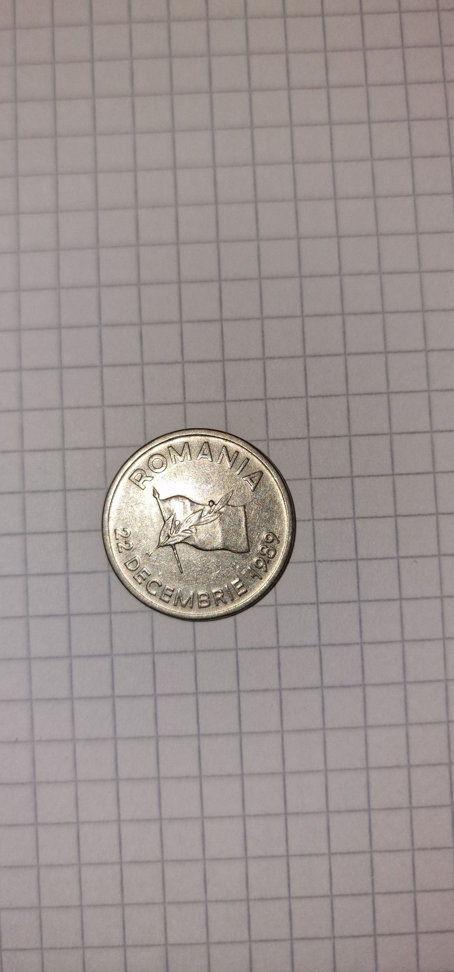 Moneda de 10 lei; an fabricație 1991.