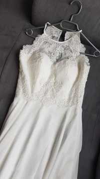 Бяла сватбена рокля, размер XS/S булчинска