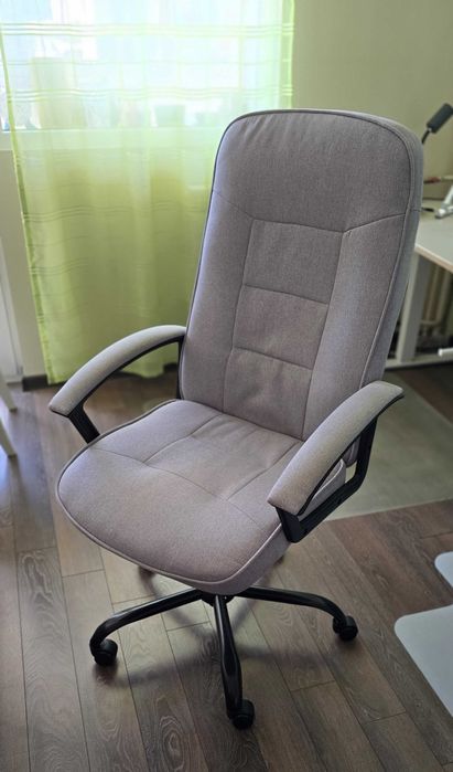 Офис стол SKODSBORG сив текстил/черно