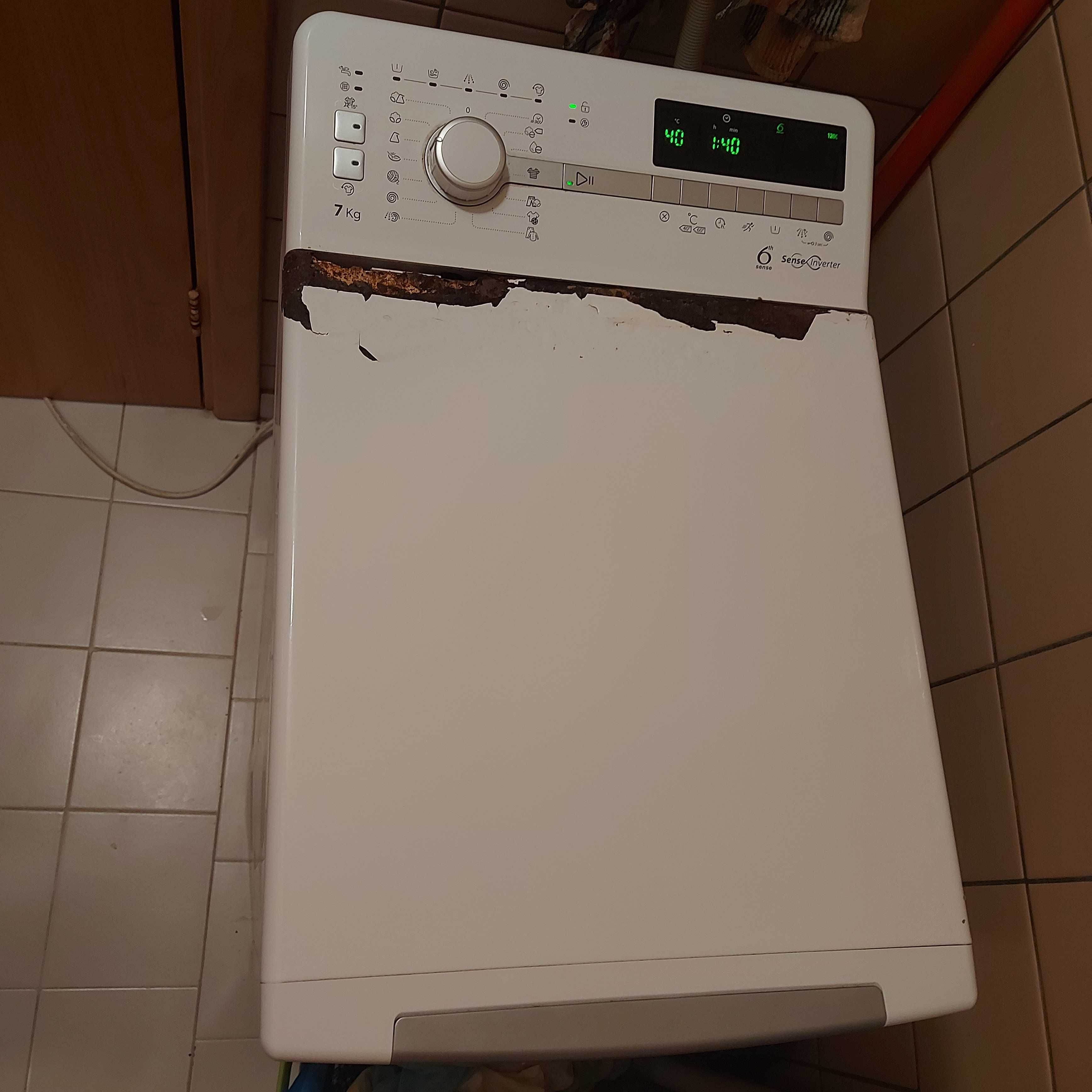 Пералня с горно зареждане Whirlpool 6 sense Inverter 7kg