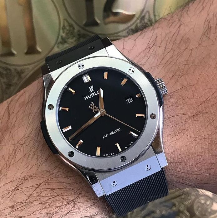 ceas barbat hb classic fusion black 42,mm
