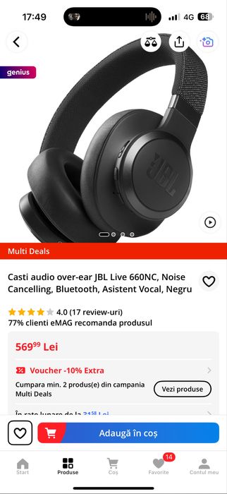 Căsti JBL Live660NC