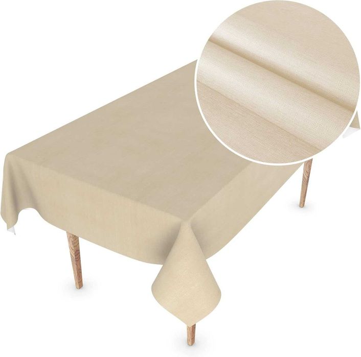 Покривка за маса от мушама, която може да се пере, кръгла или правоъг.