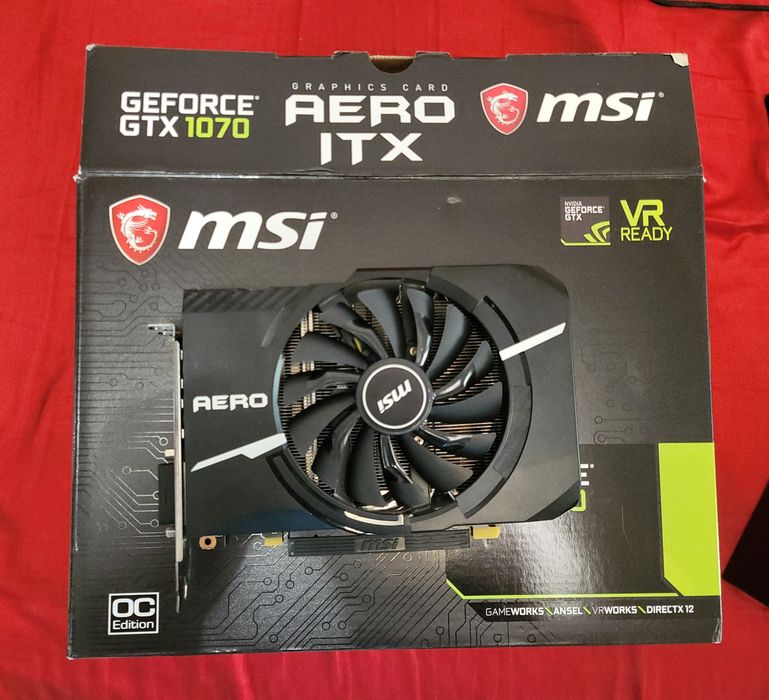 Vând placă video gaming MSI nvidia Geforce Gtx 1070 Aero 8GB