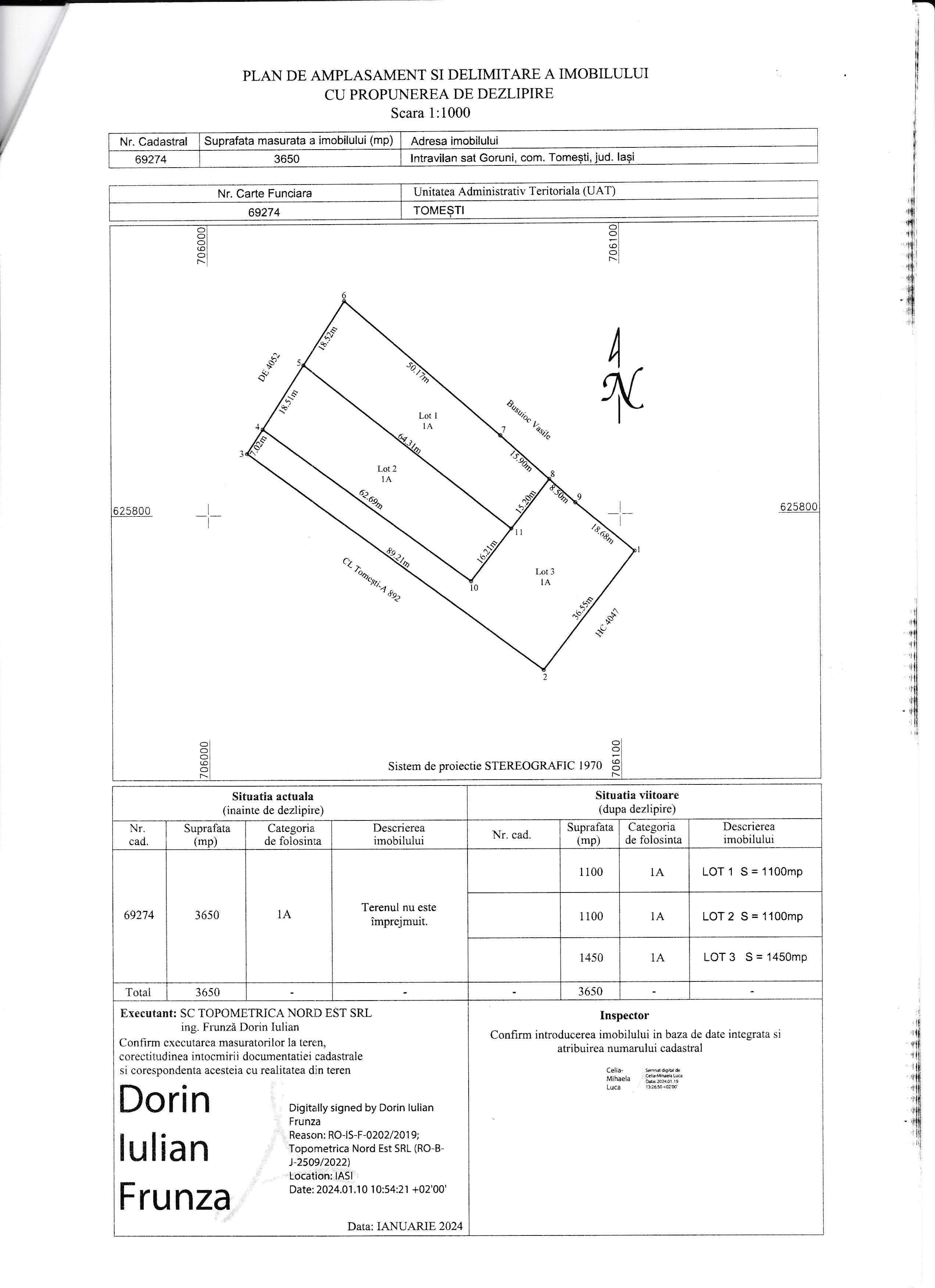 intravilan goruni  3lot utilitati tot lângă pădure ideal casa vacanta