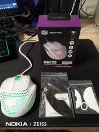 Mouse gaming Cooler Master MM720 - white matte - 16k-dpi RGB - nou