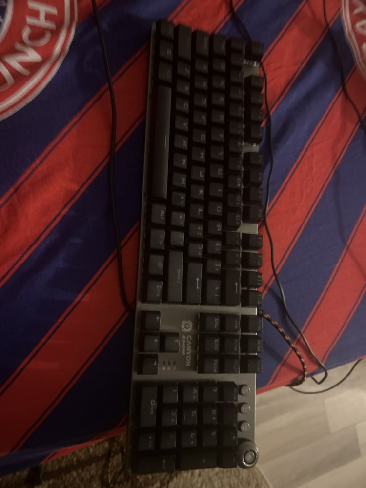 Tastatura gaming mecanica  de la canyon,tastura cu un semn de wolf.