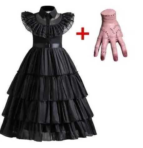 Rochie rochita si mana Wednesday Adams NOI