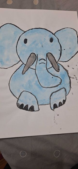 Рисунок милого слоноки(я сам нарисовал)