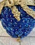 Superba lustra originala-ghirlande bronz-flori Murano-Italia