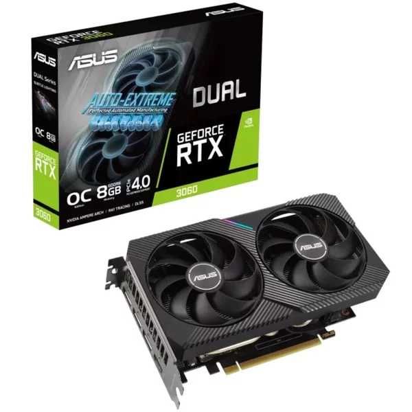 2 placi video RTX 3060 Dual 8GB gddr6 Asus - nou sigilat