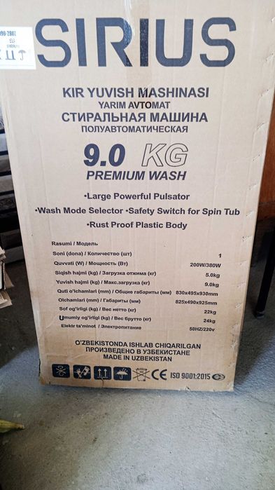 Yarim avtomatik kir yuvish mashinasi