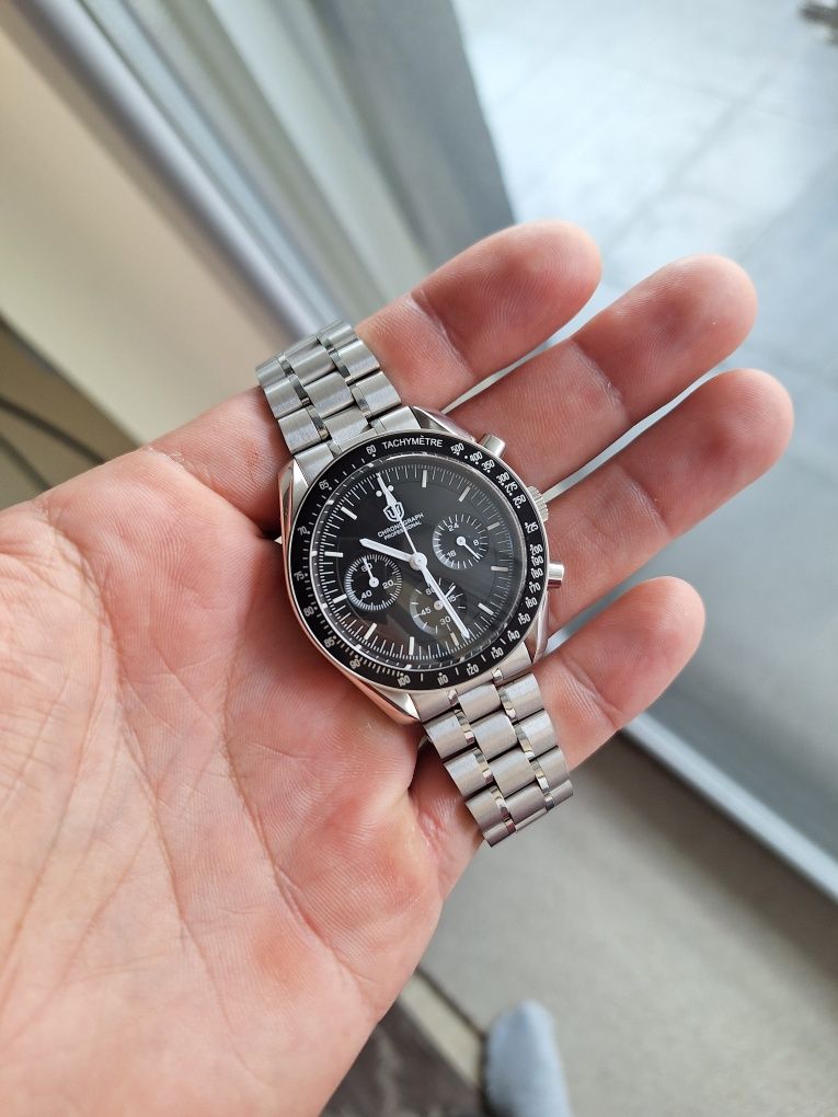 Ceas Watchdives, vk63 cronograf, omagiu omega speedmaster