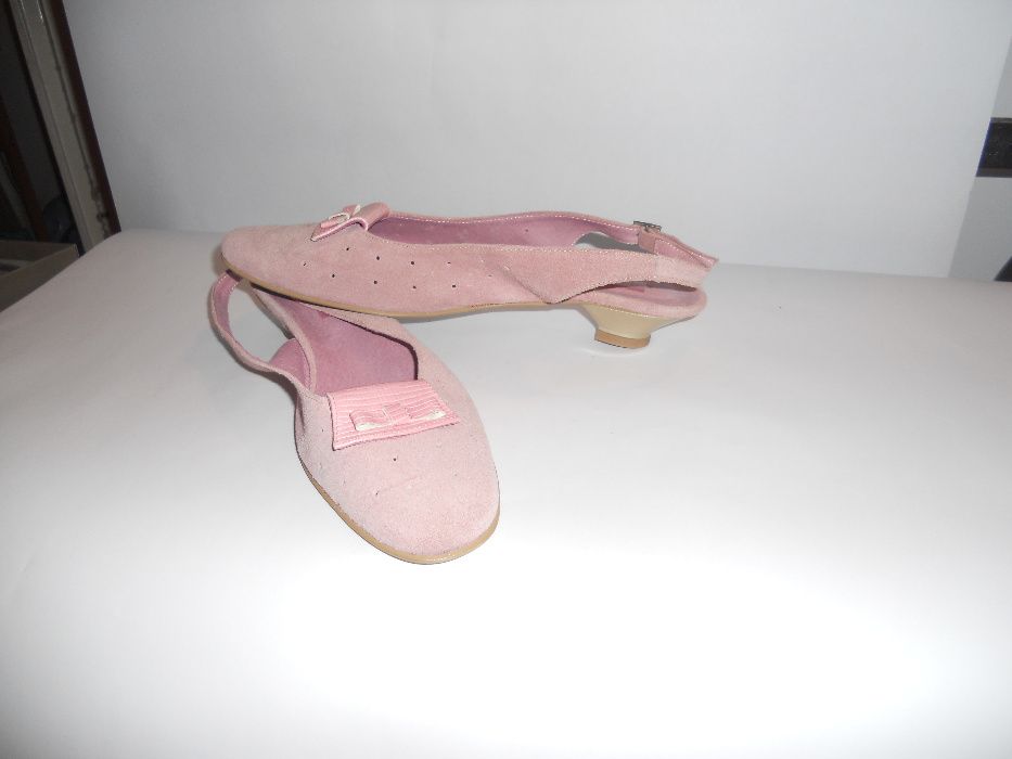 Pantofi roz nr. 39 piele întoarsă