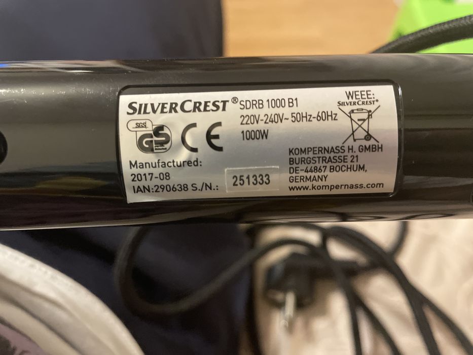 Fier de calcat cu abur SILVERCREST SDRB 1000 B1, negru